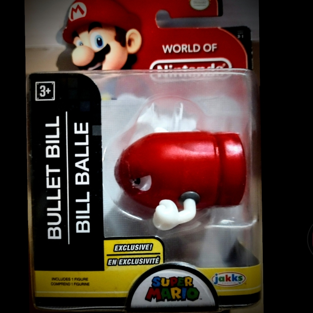 Exclusive Bullet Bill In The Color Red - World Of Nintendo - Mario Bros Switch